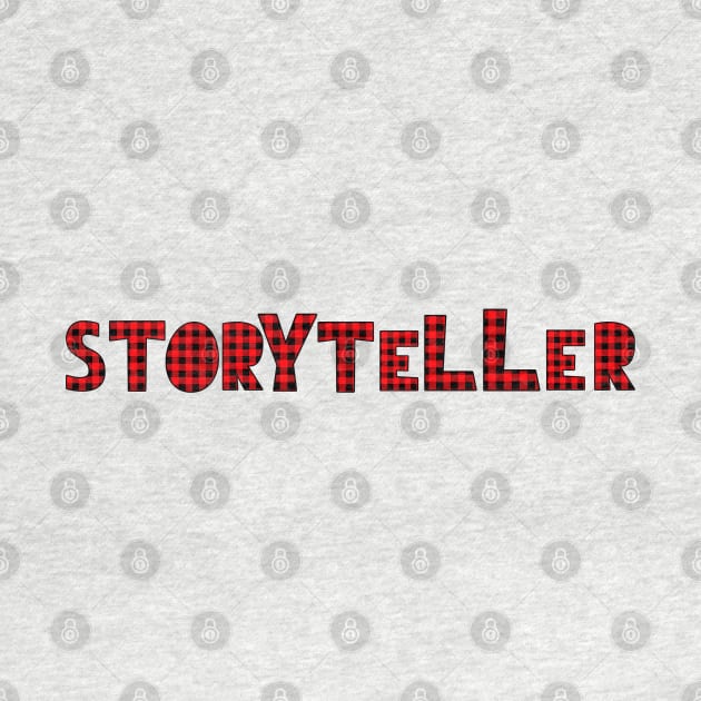 Storyteller Red and Black Check by PetraKDesigns